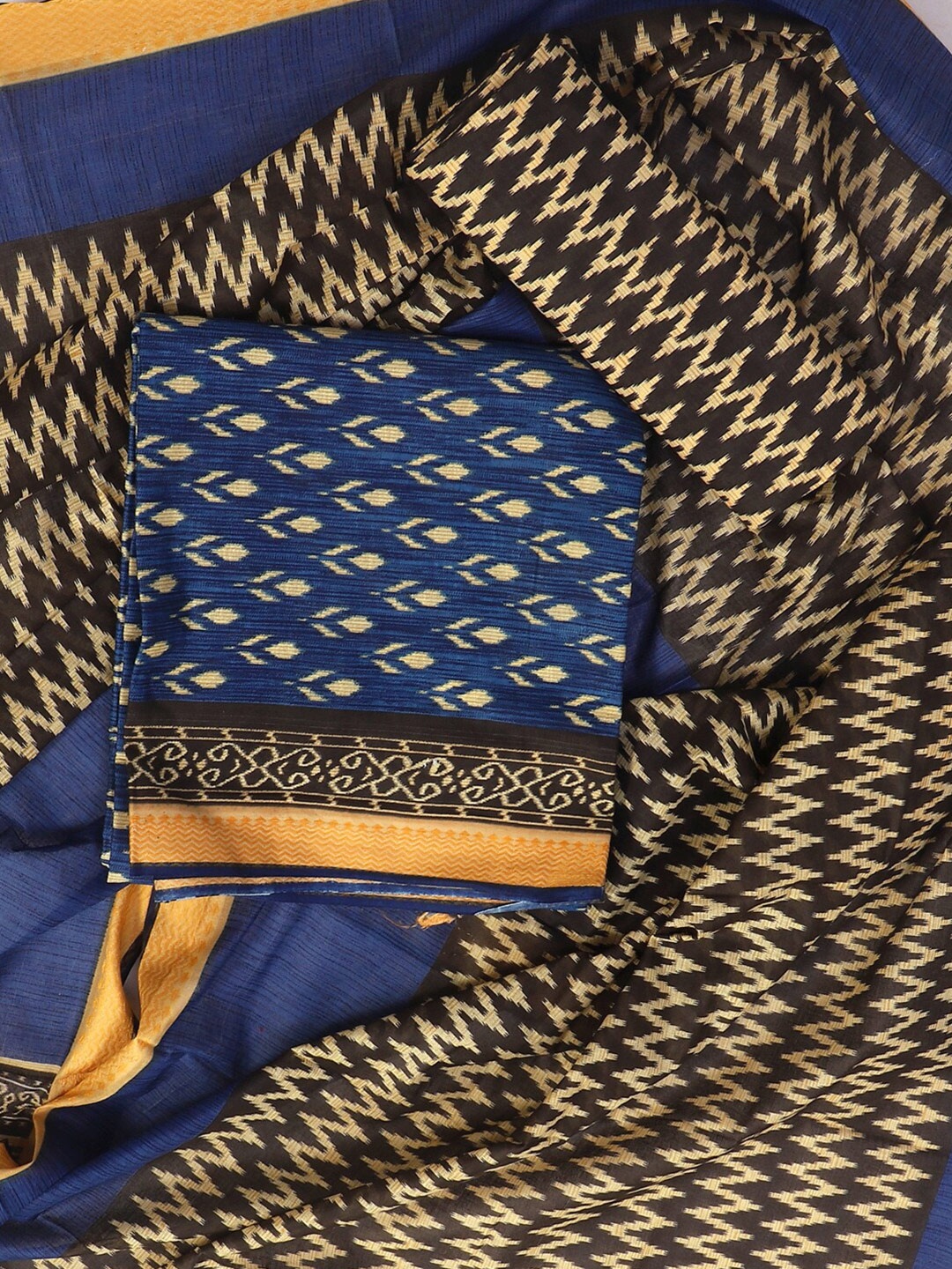 SALWAR STUDIO Ethnic Motifs Printed Pure Cotton Unstitched Dress Material, Blue
SALWAR STUDIO Ethnic Motifs Printed Pure Cotton Unstitched Dress Material, Blue