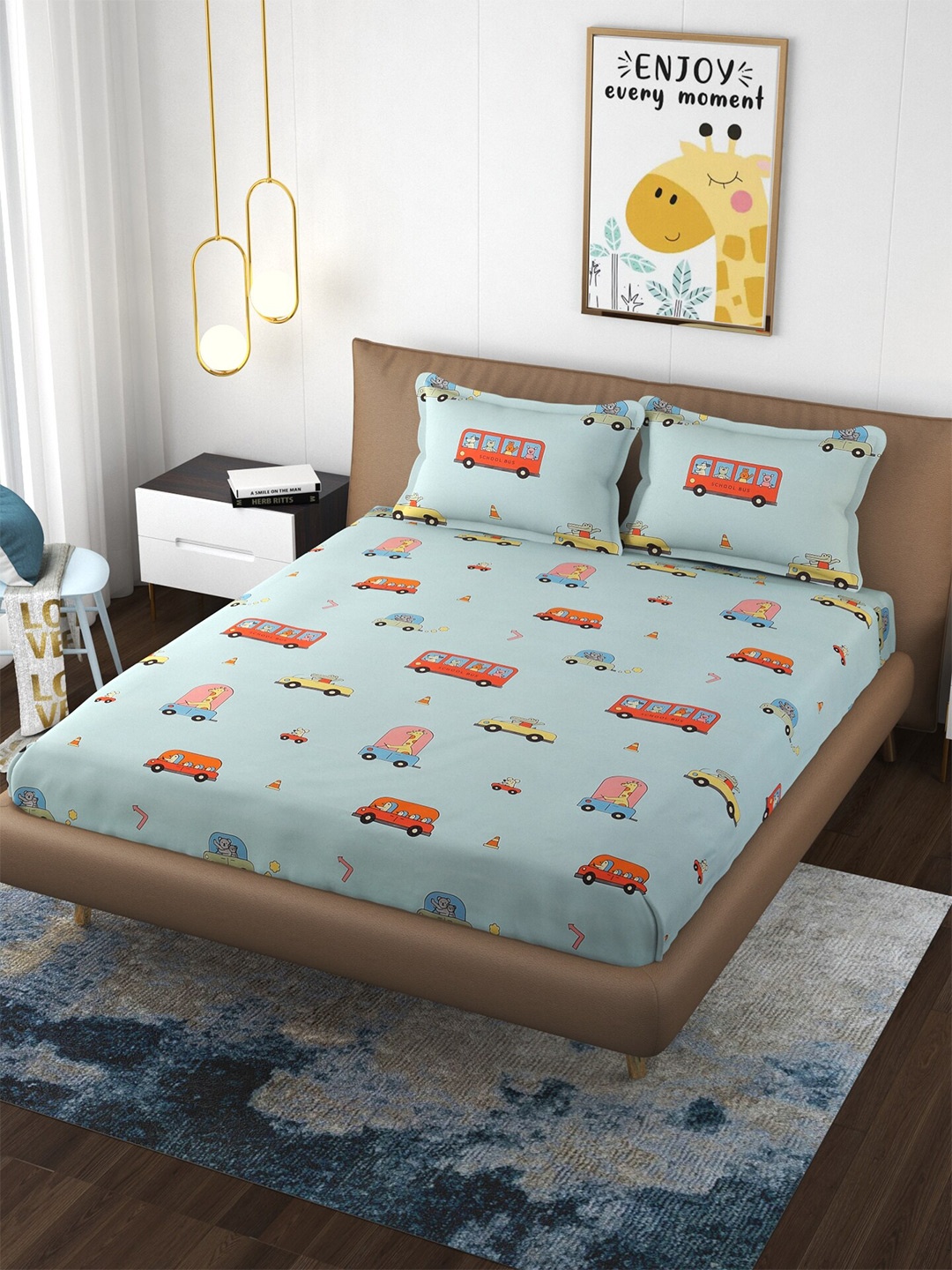 Molly & Michel Turquoise Blue & Red Printed 210 TC Queen Bedsheet with 2 Pillow Covers
Molly & Michel Turquoise Blue & Red Printed 210 TC Queen Bedsheet with 2 Pillow Covers