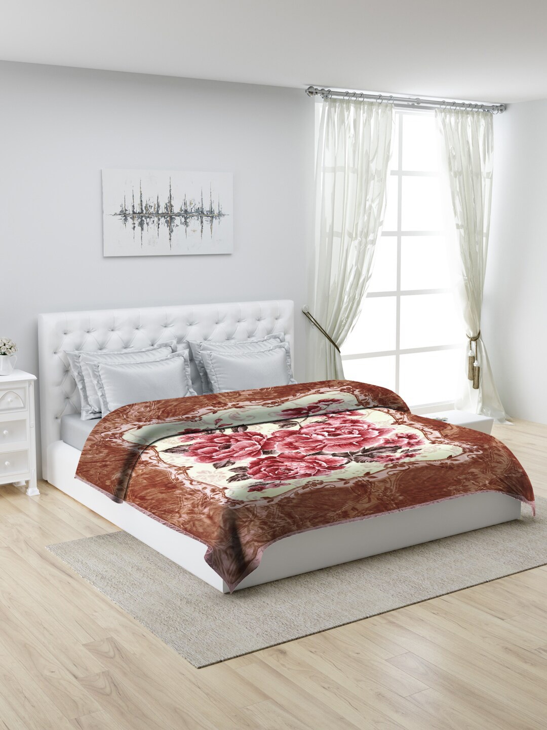 Monte Carlo Brown & Cream Floral Heavy Winter Single Ply 1000 GSM Double Bed Blanket
Monte Carlo Brown & Cream Floral Heavy Winter Single Ply 1000 GSM Double Bed Blanket