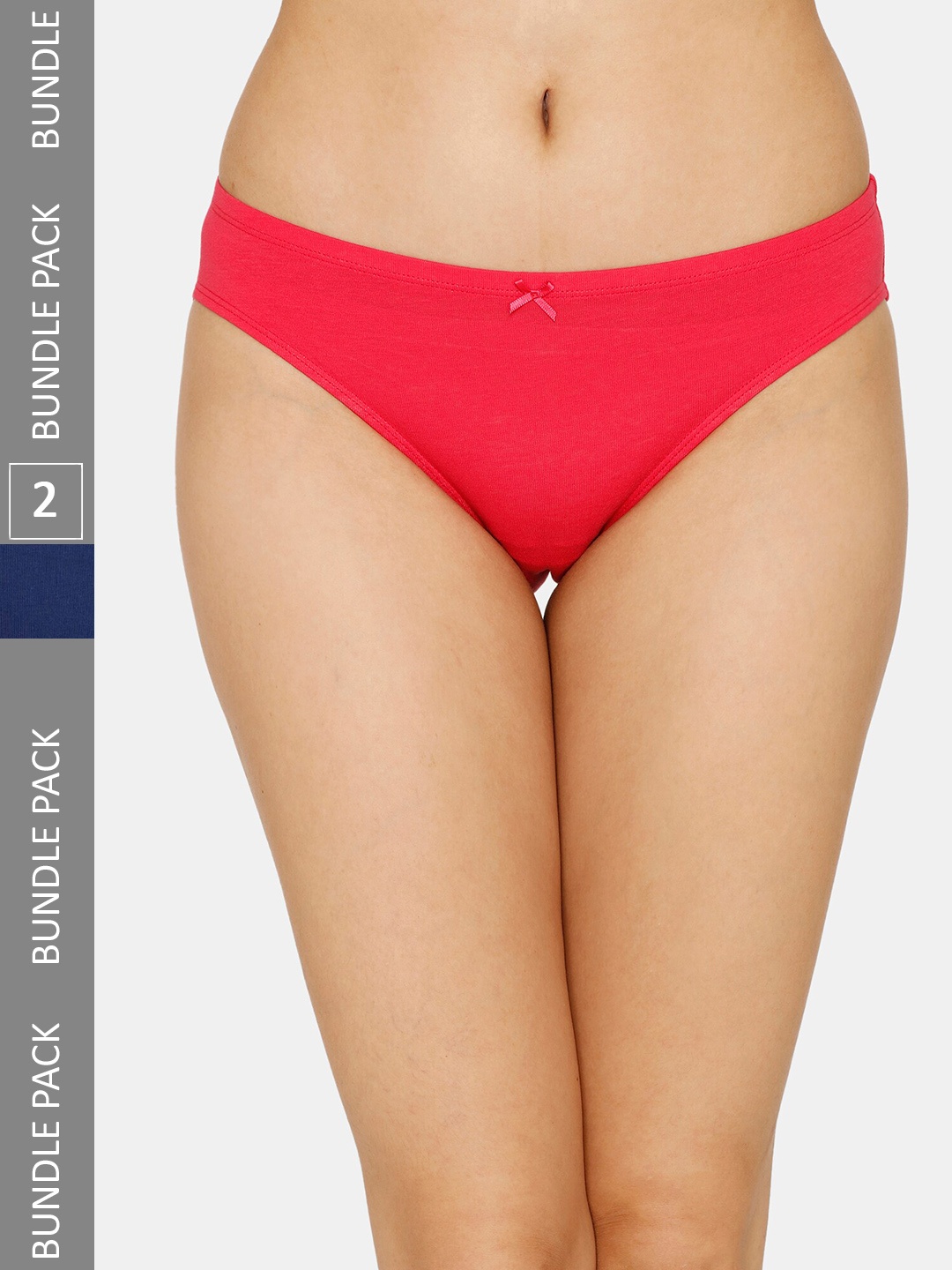 Zivame Women Pack Of 2 Cotton Bikini Briefs ZI2426FASHZPINK, Pink