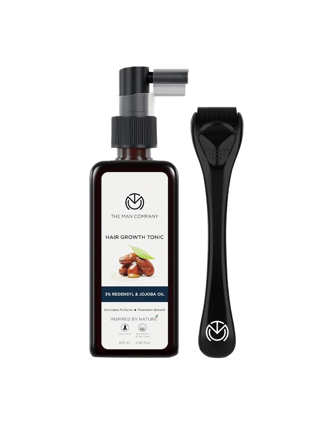 THE MAN COMPANY Hair To Grow Kit-Hair Growth Tonic 100 ml & Derma Roller - Black, White
THE MAN COMPANY Hair To Grow Kit-Hair Growth Tonic 100 ml & Derma Roller - Black, White