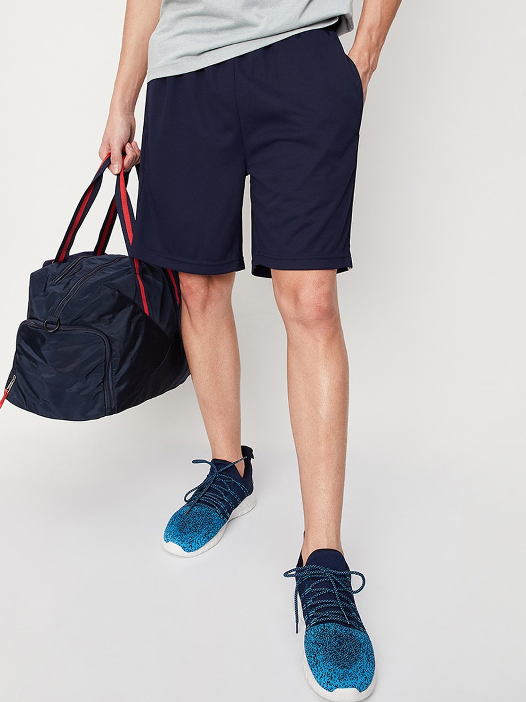 max Men Slip-On Sports Shorts, Blue