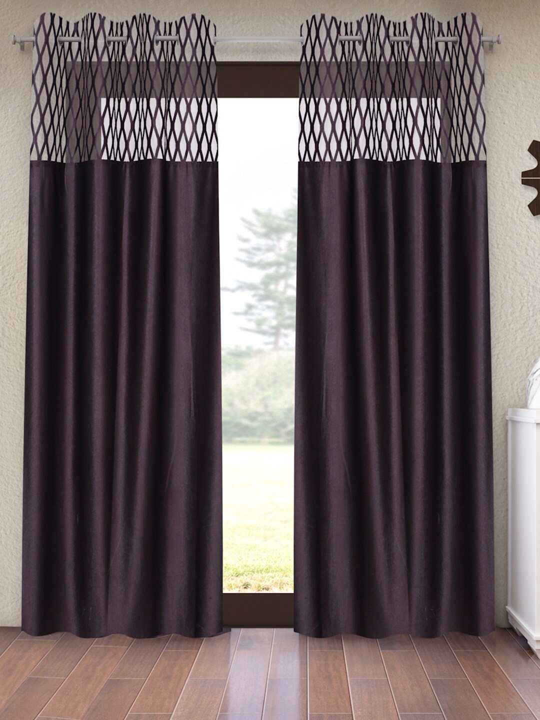 Home Sizzler Premium Diamond Brown & White Set of 2 Geometric Sheer Long Door Curtain
Home Sizzler Premium Diamond Brown & White Set of 2 Geometric Sheer Long Door Curtain