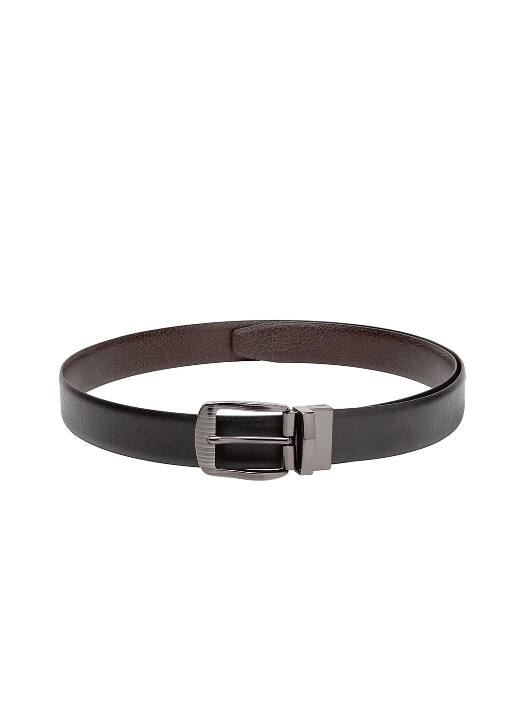 Apsis Men Textured Formal Belt, Black