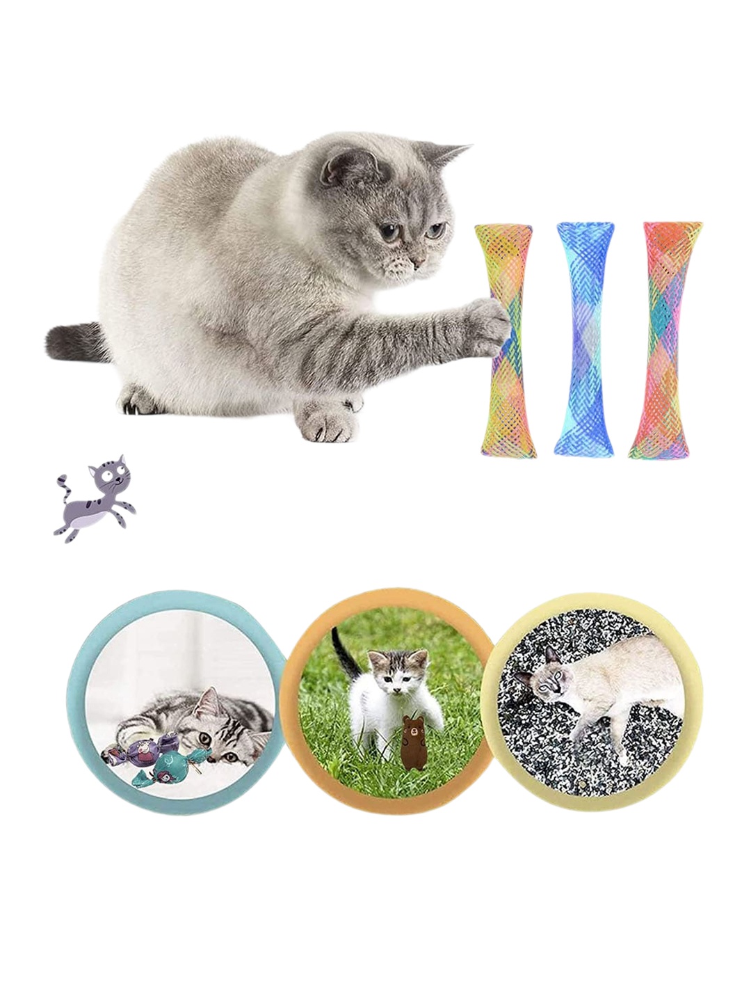Emily pets Set Of 5 Soft Pet Toys, Brown