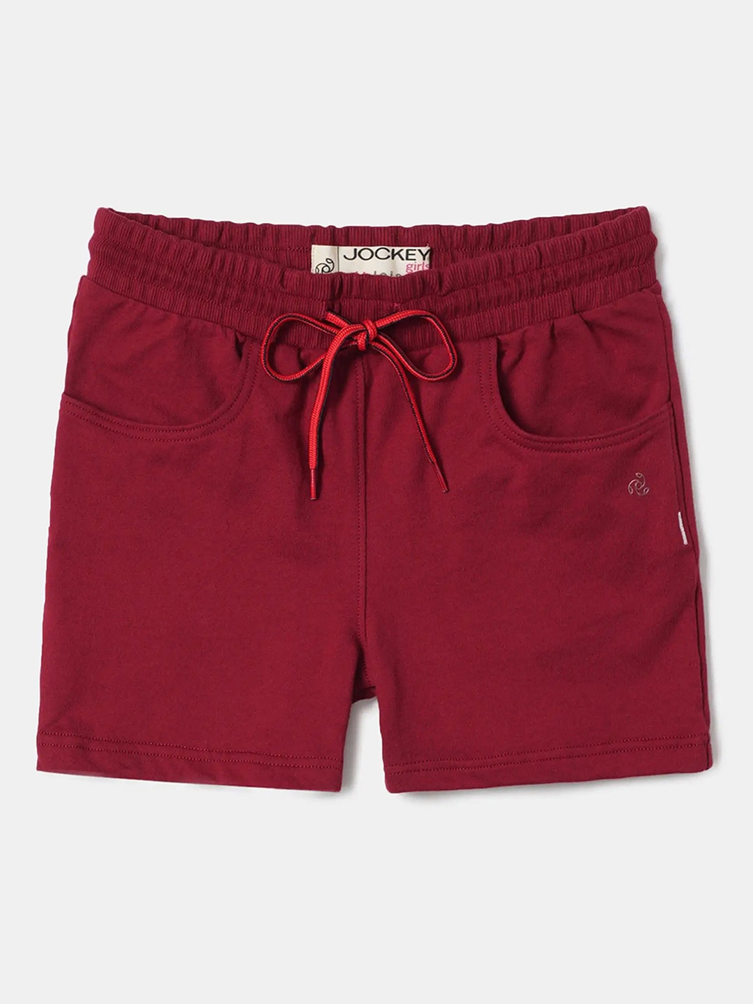 Jockey Girl's Super Combed Cotton Solid Regular Fit Shorts With Drawstrings Closure-AG04, Red
Jockey Girl's Super Combed Cotton Solid Regular Fit Shorts With Drawstrings Closure-AG04, Red