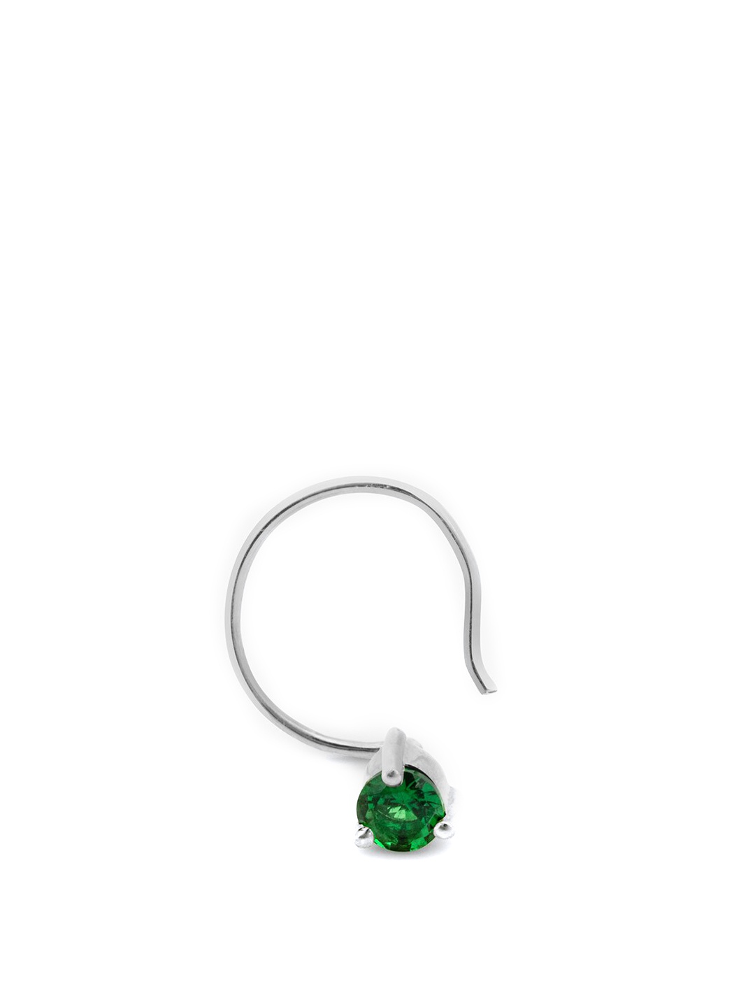 March by FableStreet 925 Sterling Silver Rhodium-Plated Zircon Studded Nosepin, Green
March by FableStreet 925 Sterling Silver Rhodium-Plated Zircon Studded Nosepin, Green