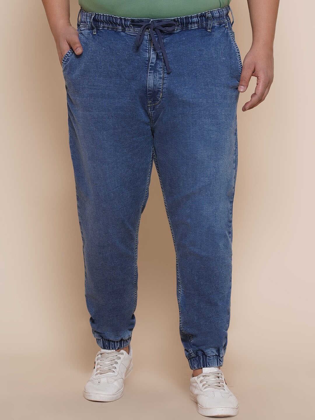 John Pride Men Plus Size Joggers Trousers, Blue