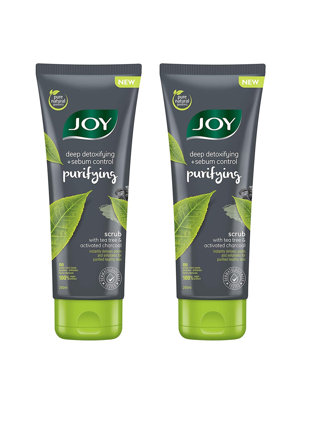 JOY Set of 2 Deep Detoxifying & Sebum Control Purifying Face Scrub - 200 ml each, Green
JOY Set of 2 Deep Detoxifying & Sebum Control Purifying Face Scrub - 200 ml each, Green
