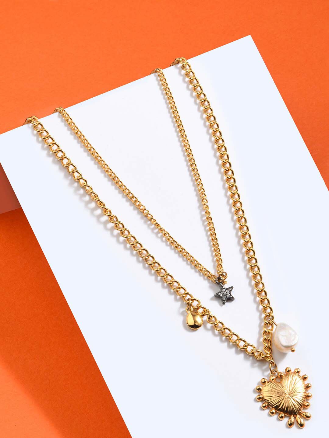 Accessorize London 14K Gold Plated Z Complimentary Healing Stone Grecian Layer Necklace
Accessorize London 14K Gold Plated Z Complimentary Healing Stone Grecian Layer Necklace