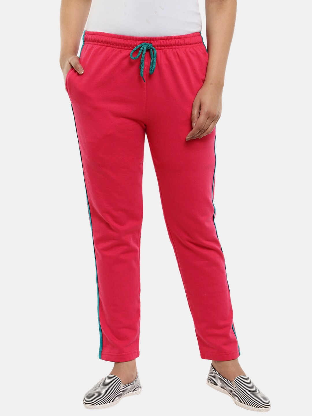 V-Mart Women Fleece Track Pants, Fuchsia