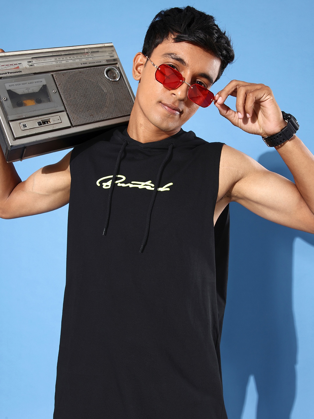 Kook N Keech Men Jet Black Hooded Pure Cotton Love Is In The Air Rest in Vest T-shirt
Kook N Keech Men Jet Black Hooded Pure Cotton Love Is In The Air Rest in Vest T-shirt