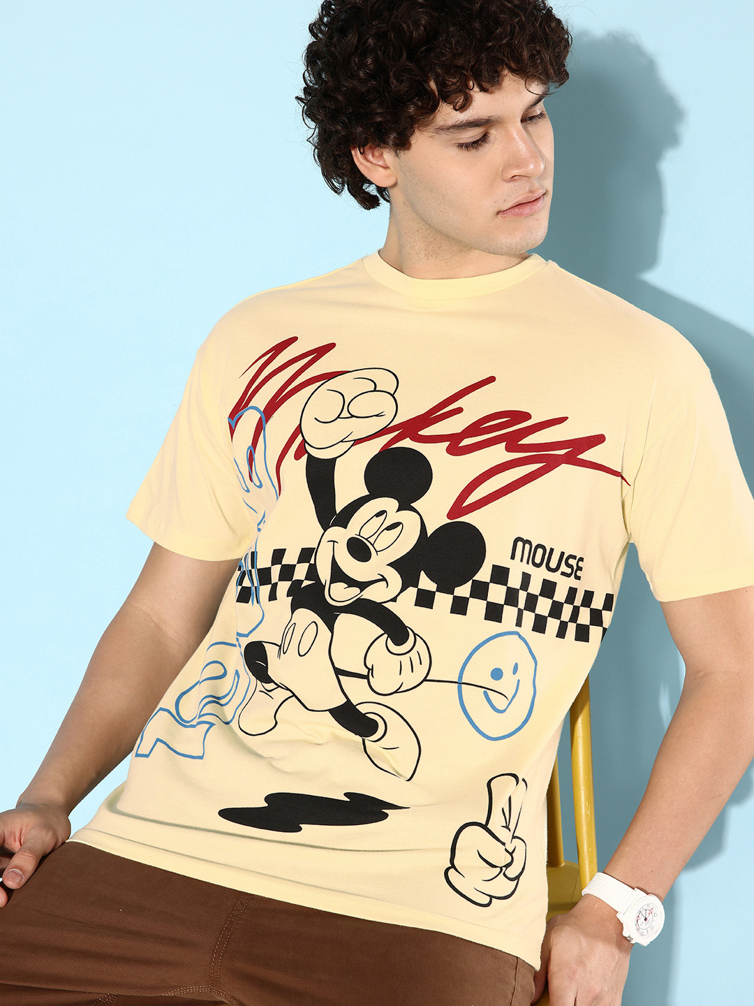 Kook N Keech Disney Mickey Mouse Printed Drop-Shoulder Sleeves Pure Cotton T-shirt, Yellow
Kook N Keech Disney Mickey Mouse Printed Drop-Shoulder Sleeves Pure Cotton T-shirt, Yellow