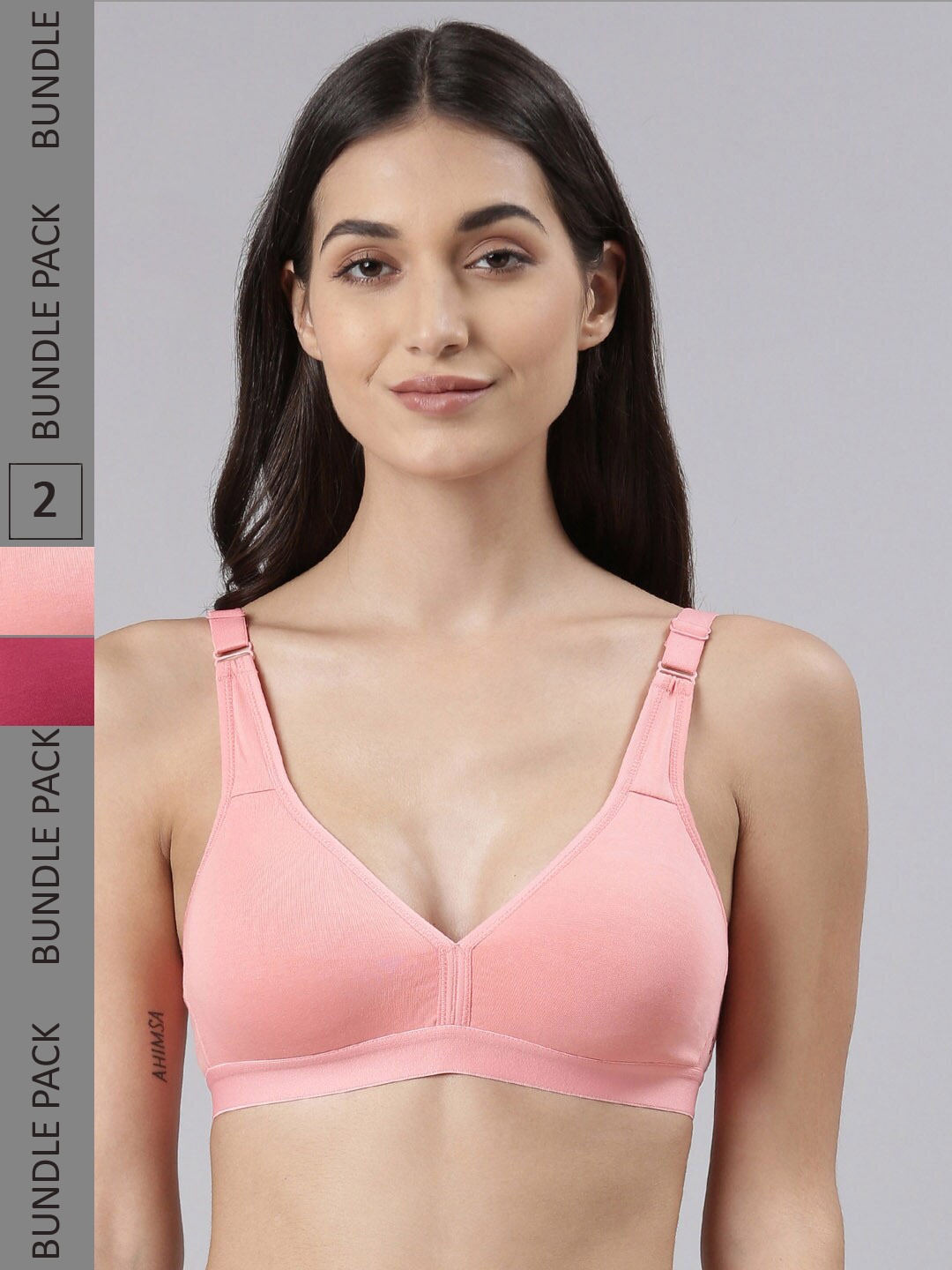 Dollar Missy Pack of 2 Women Wire-Free Basic Support Bra DES-1001-R3-CER-SLR-PO2, Maroon
Dollar Missy Pack of 2 Women Wire-Free Basic Support Bra DES-1001-R3-CER-SLR-PO2, Maroon