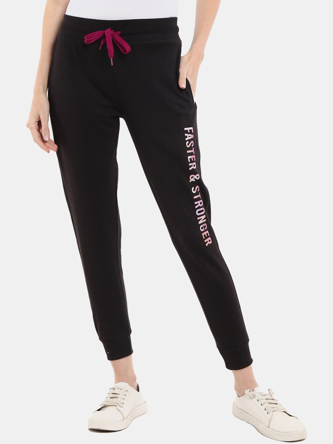 V-Mart Women Regular Fit Joggers, Black