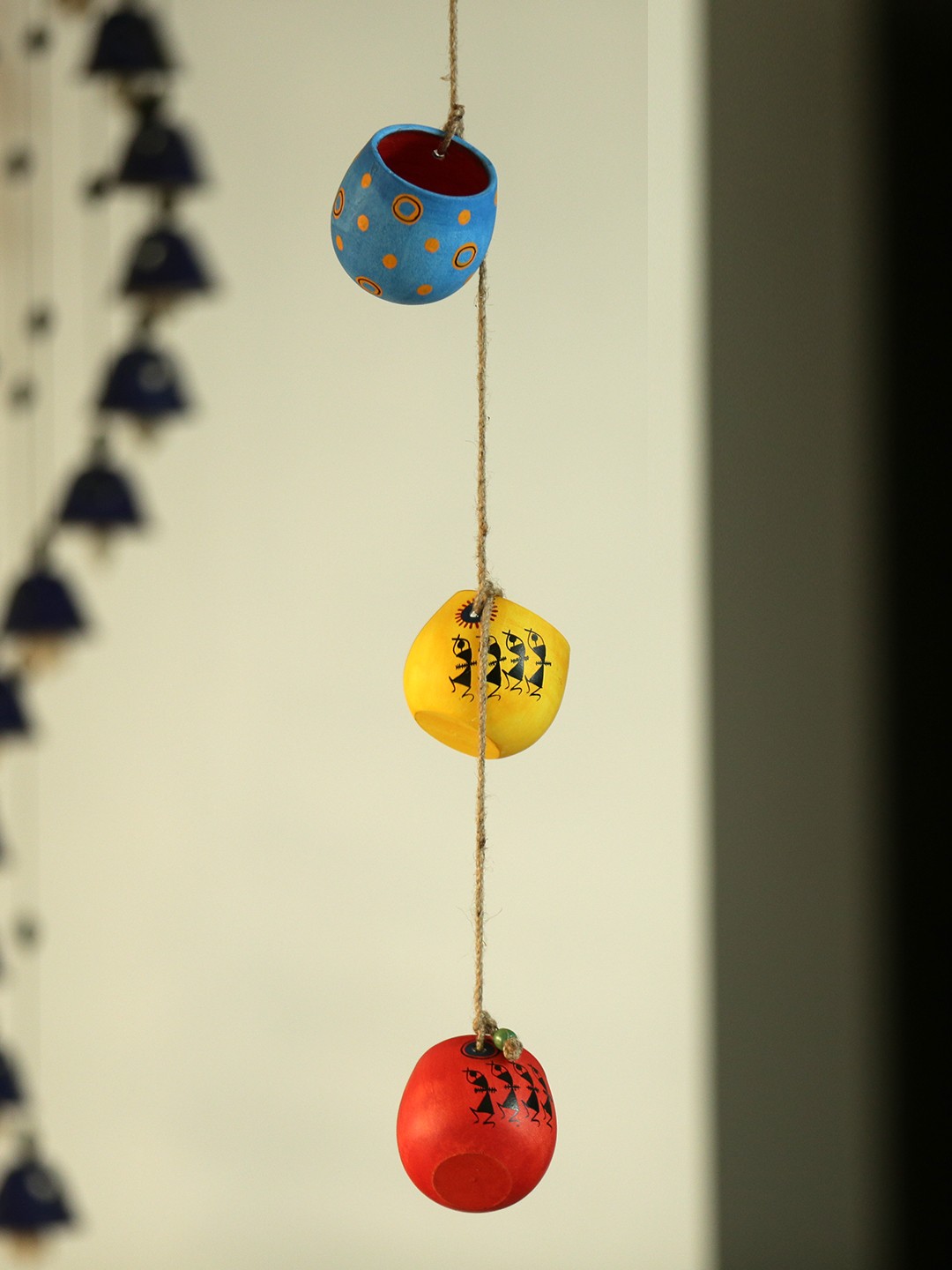 ExclusiveLane Charm Goblets Handainted Decorative Terracotta Hanging Windchimes, Multi
ExclusiveLane Charm Goblets Handainted Decorative Terracotta Hanging Windchimes, Multi
