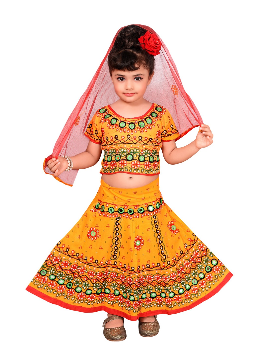 ahhaaaa Girls Embroidered Ready to Wear Lehenga & Blouse With Dupatta Set, Yellow
ahhaaaa Girls Embroidered Ready to Wear Lehenga & Blouse With Dupatta Set, Yellow