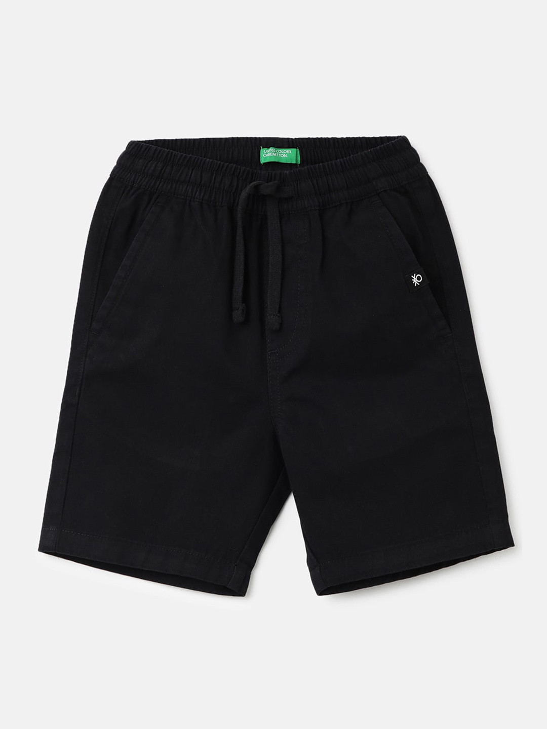 United Colors of Benetton Kids Boys Solid Regular Fit Shorts, Black 
United Colors of Benetton Kids Boys Solid Regular Fit Shorts, Black