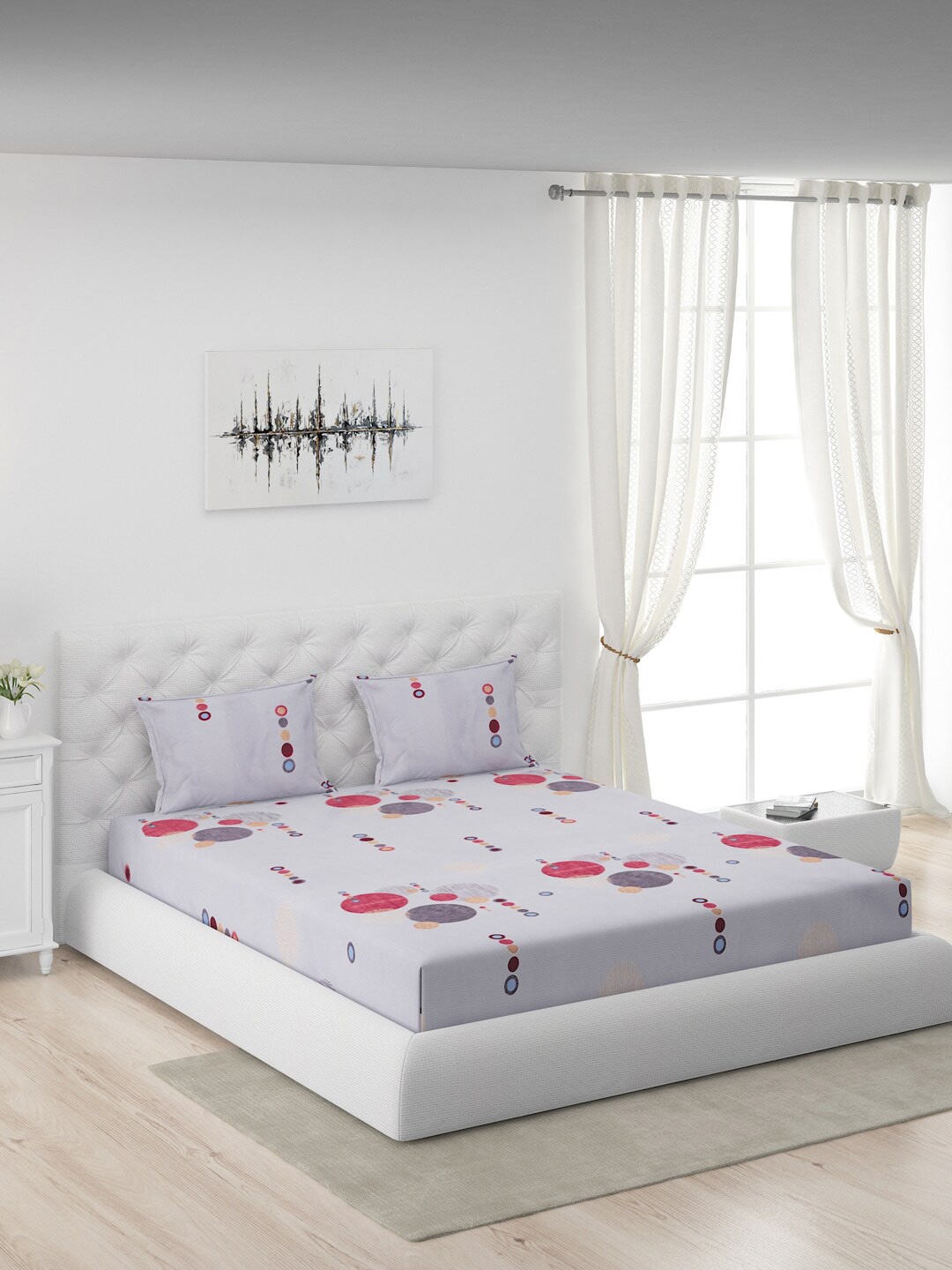 Moca By Monte Carlo Purple & Pink Printed 104 TC Queen Bedsheet with 2 Pillow Covers
Moca By Monte Carlo Purple & Pink Printed 104 TC Queen Bedsheet with 2 Pillow Covers