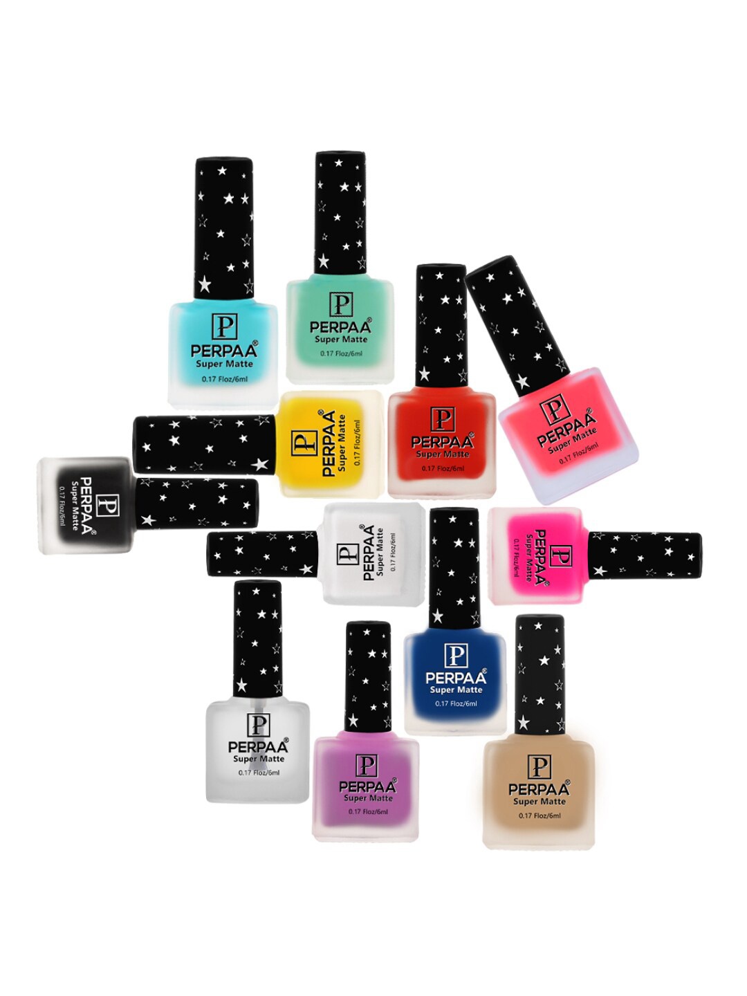 PERPAA Set Of 12 Super Matte Quick-Dry & Long Lasting Nail Polish 6ml Each - Combo 19, Pink
PERPAA Set Of 12 Super Matte Quick-Dry & Long Lasting Nail Polish 6ml Each - Combo 19, Pink
