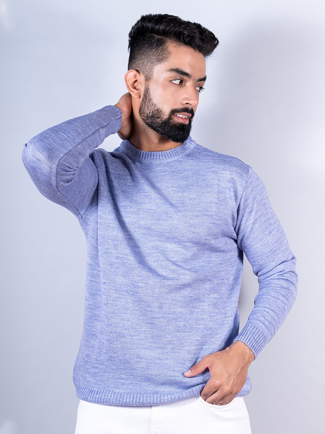 Tistabene Men Wool Pullover Sweater, Lavender