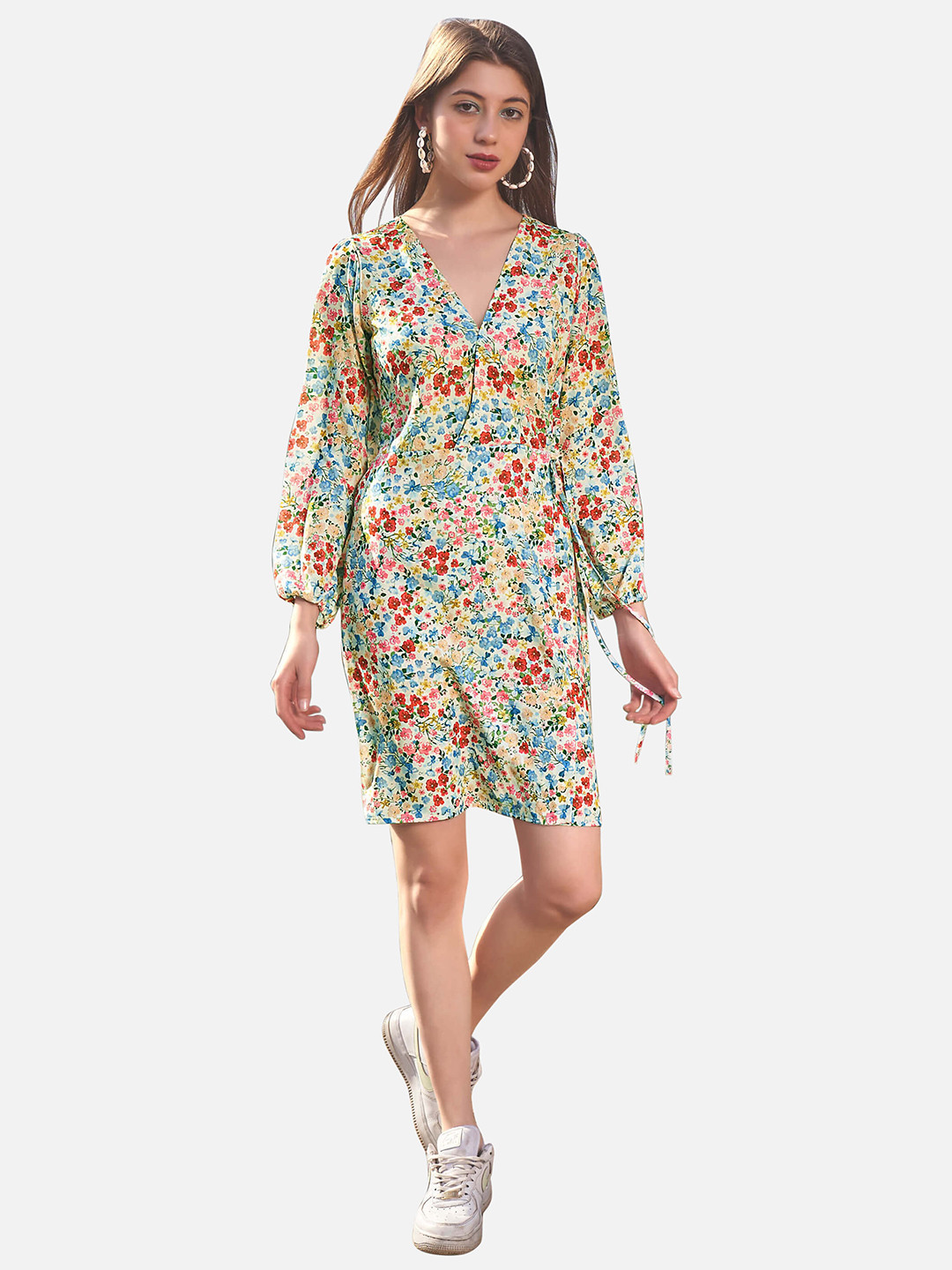 NEOFAA Floral Wrap Dress, Blue
NEOFAA Floral Wrap Dress, Blue