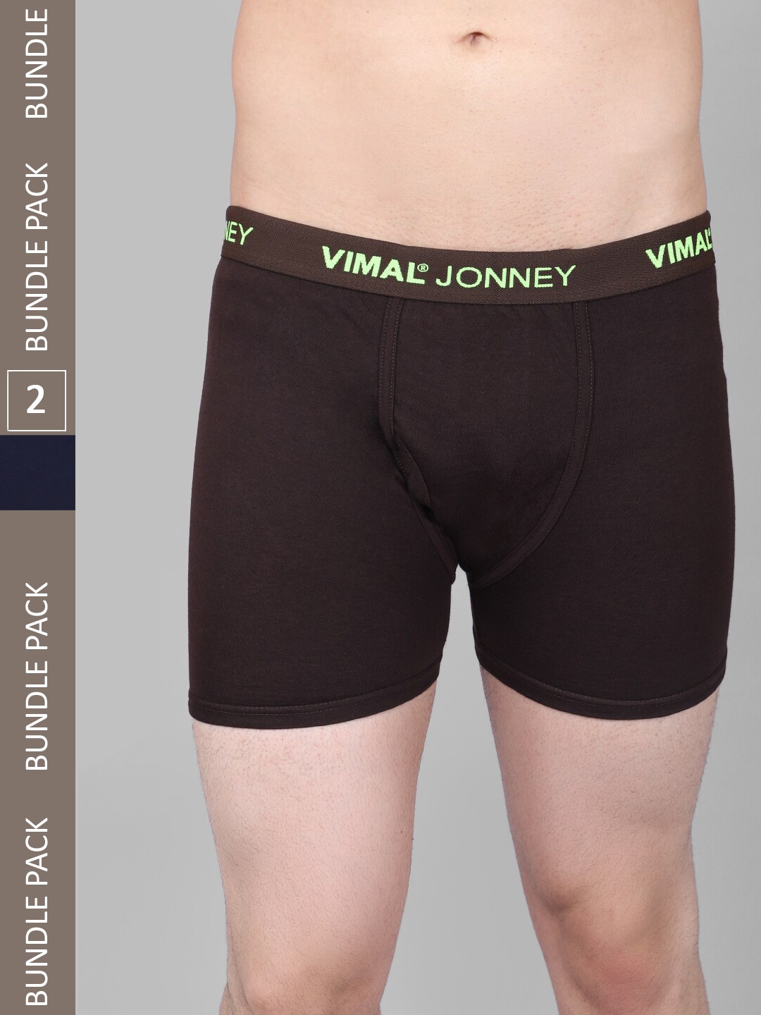 VIMAL JONNEY Men Pack Of 2 Assorted Cotton Trunks