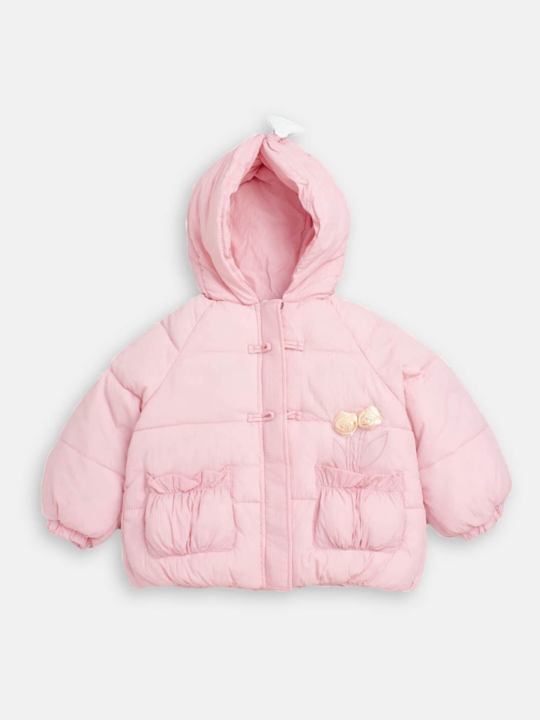 Hopscotch Girls Hooded Puffer Jacket, Pink