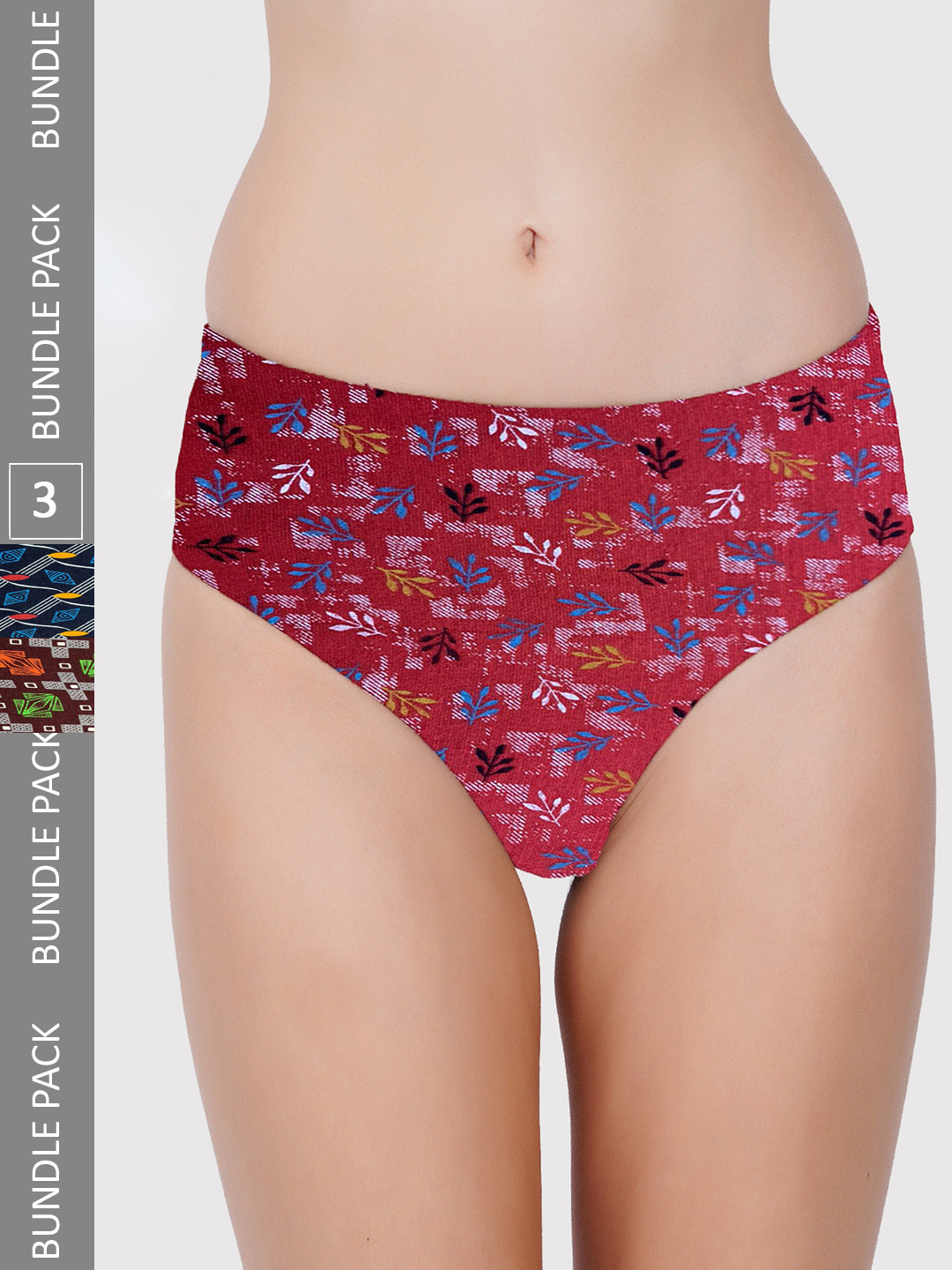 PRIDE APPAREL Women Pack Of 3 Pure Cotton Hipster Briefs, Red
PRIDE APPAREL Women Pack Of 3 Pure Cotton Hipster Briefs, Red