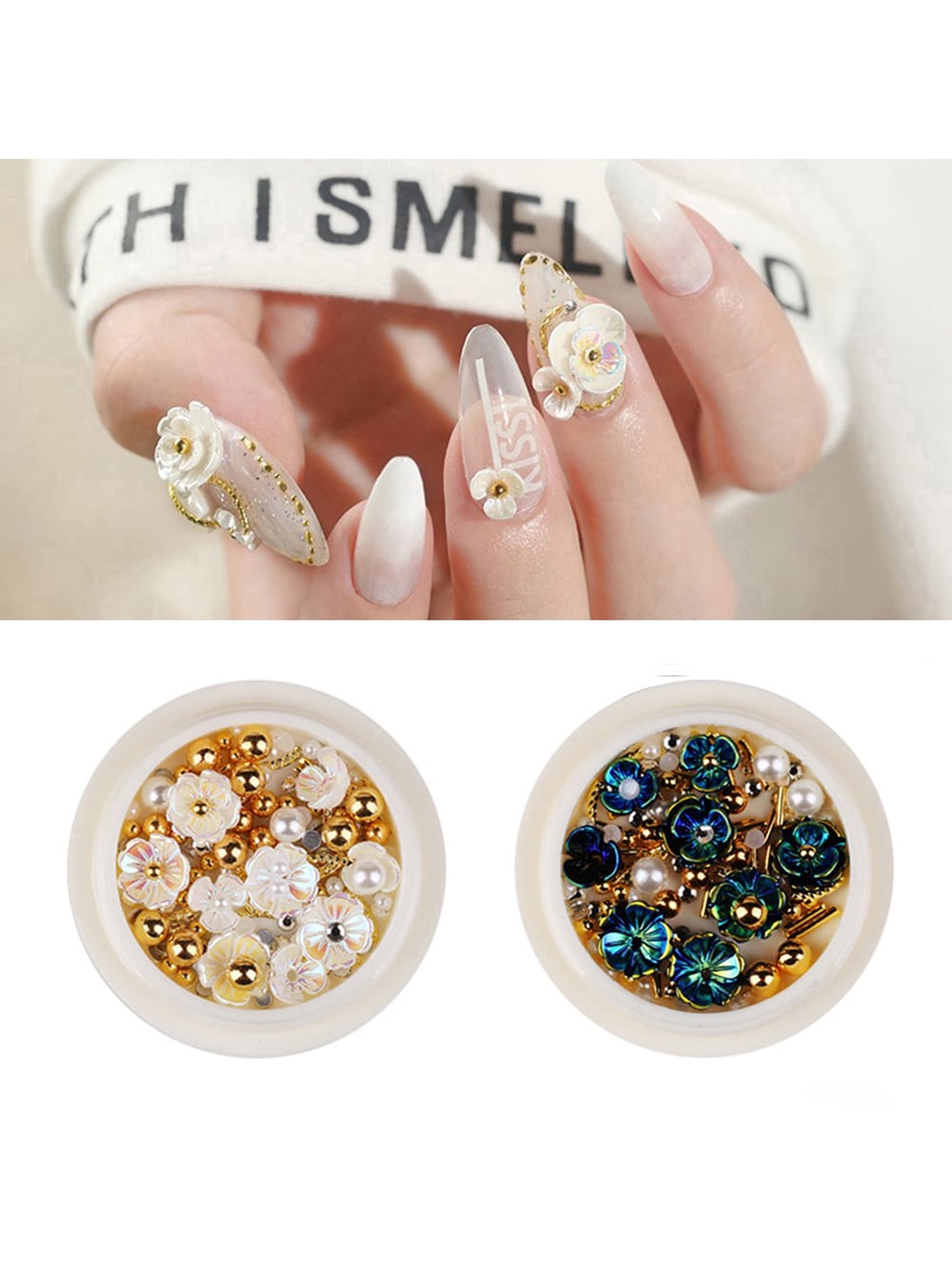 S.A.V.I. Set Of 2 Rivet Rhinestone Resin Shell Flower & Beads Nail Art Accessories, Green
S.A.V.I. Set Of 2 Rivet Rhinestone Resin Shell Flower & Beads Nail Art Accessories, Green