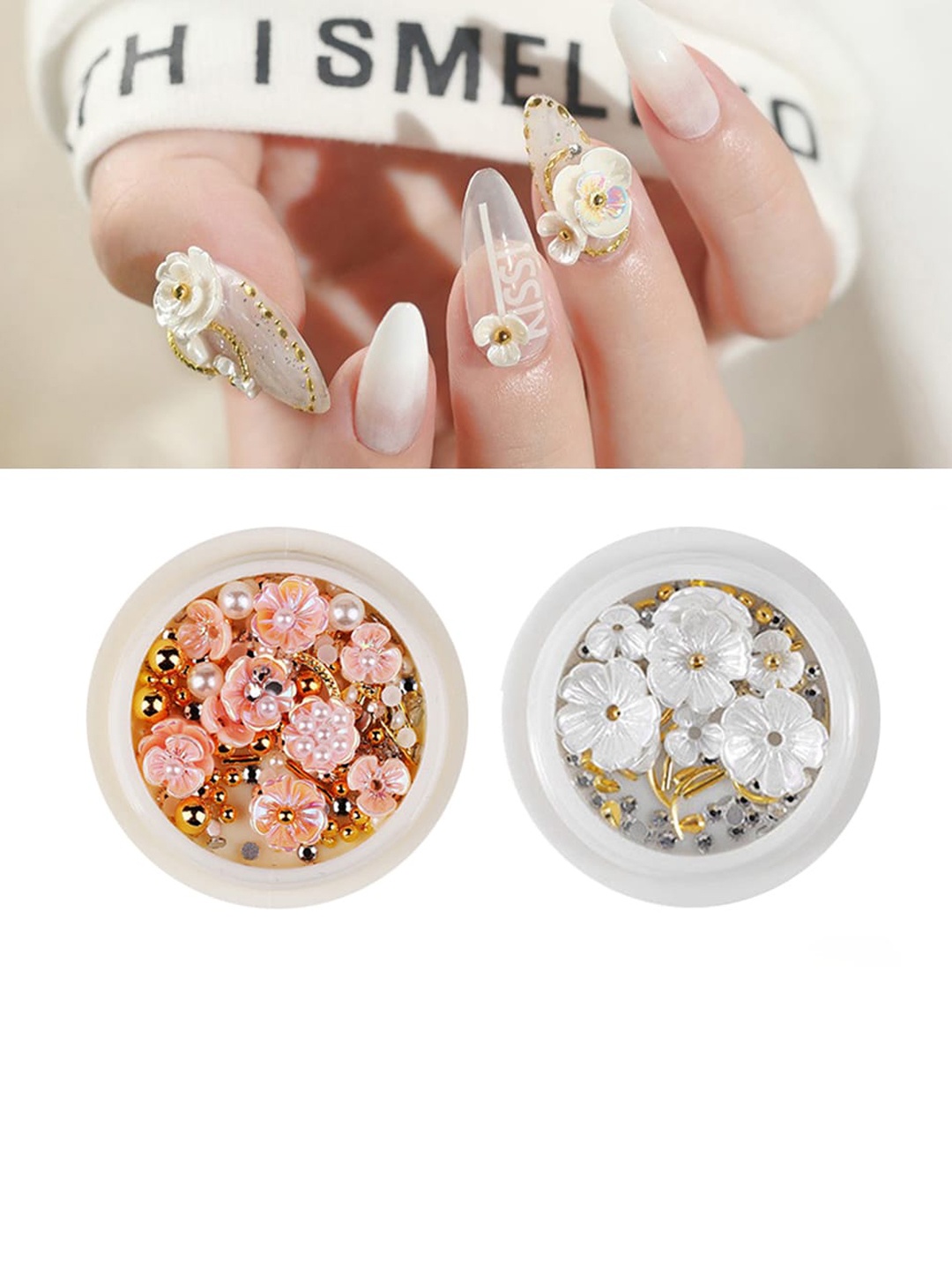S.A.V.I. Set Of 2 Rivet Rhinestone Resin Shell Flower & Beads Nail Art Accessories, Pink
S.A.V.I. Set Of 2 Rivet Rhinestone Resin Shell Flower & Beads Nail Art Accessories, Pink