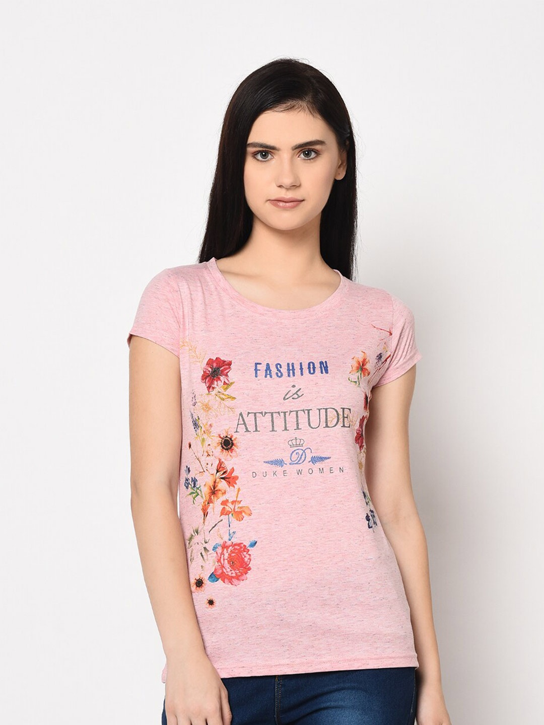Duke Print Top, Pink