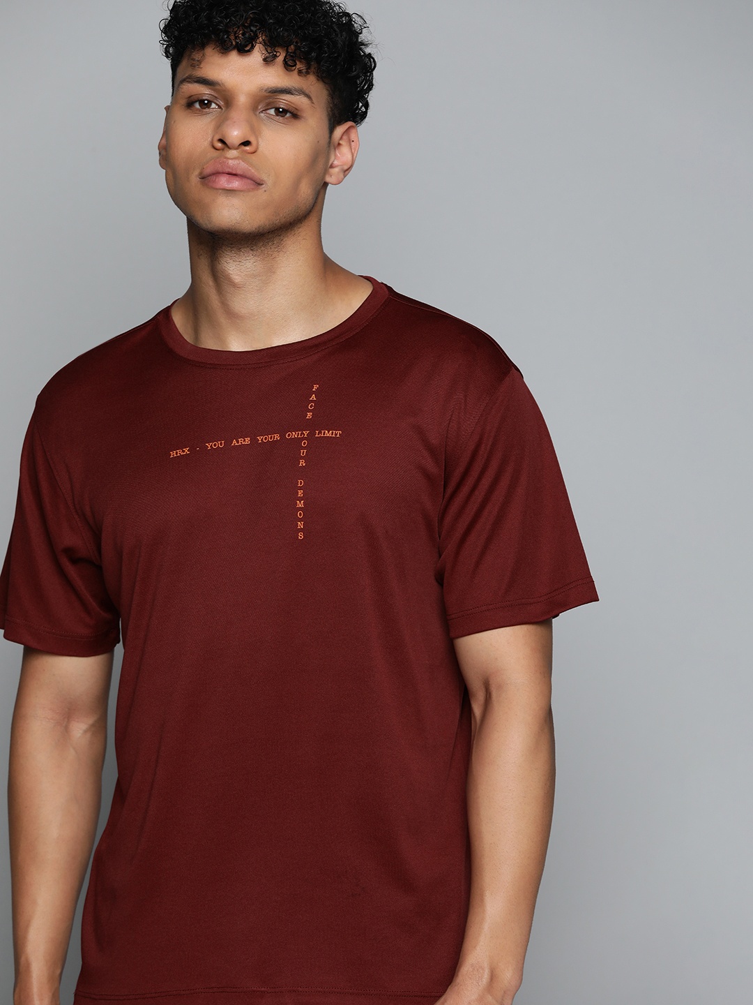 HRX by Hrithik Roshan Typography Printed Antimicrobial Training or Gym T-shirt, Maroon
HRX by Hrithik Roshan Typography Printed Antimicrobial Training or Gym T-shirt, Maroon