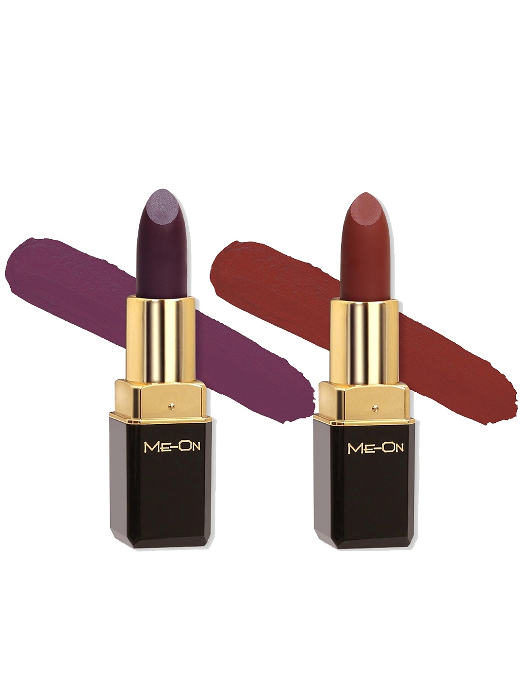 ME-ON Set of 2 Long-Lasting Color Addict HD Matte Lipsticks 4 g Each- Shade 11 - Shade 15, Purple
ME-ON Set of 2 Long-Lasting Color Addict HD Matte Lipsticks 4 g Each- Shade 11 - Shade 15, Purple