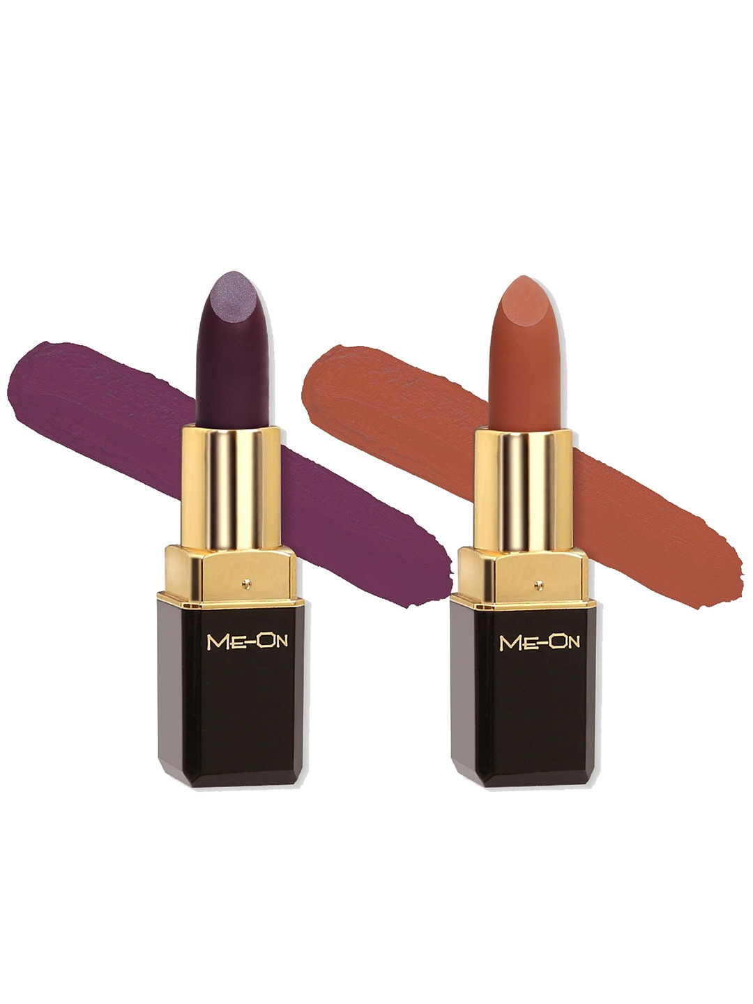 ME-ON Set Of 2 Color Addict 8Hrs Long Lasting HD Matte Lipsticks - Shades 11 & 18, Purple
ME-ON Set Of 2 Color Addict 8Hrs Long Lasting HD Matte Lipsticks - Shades 11 & 18, Purple