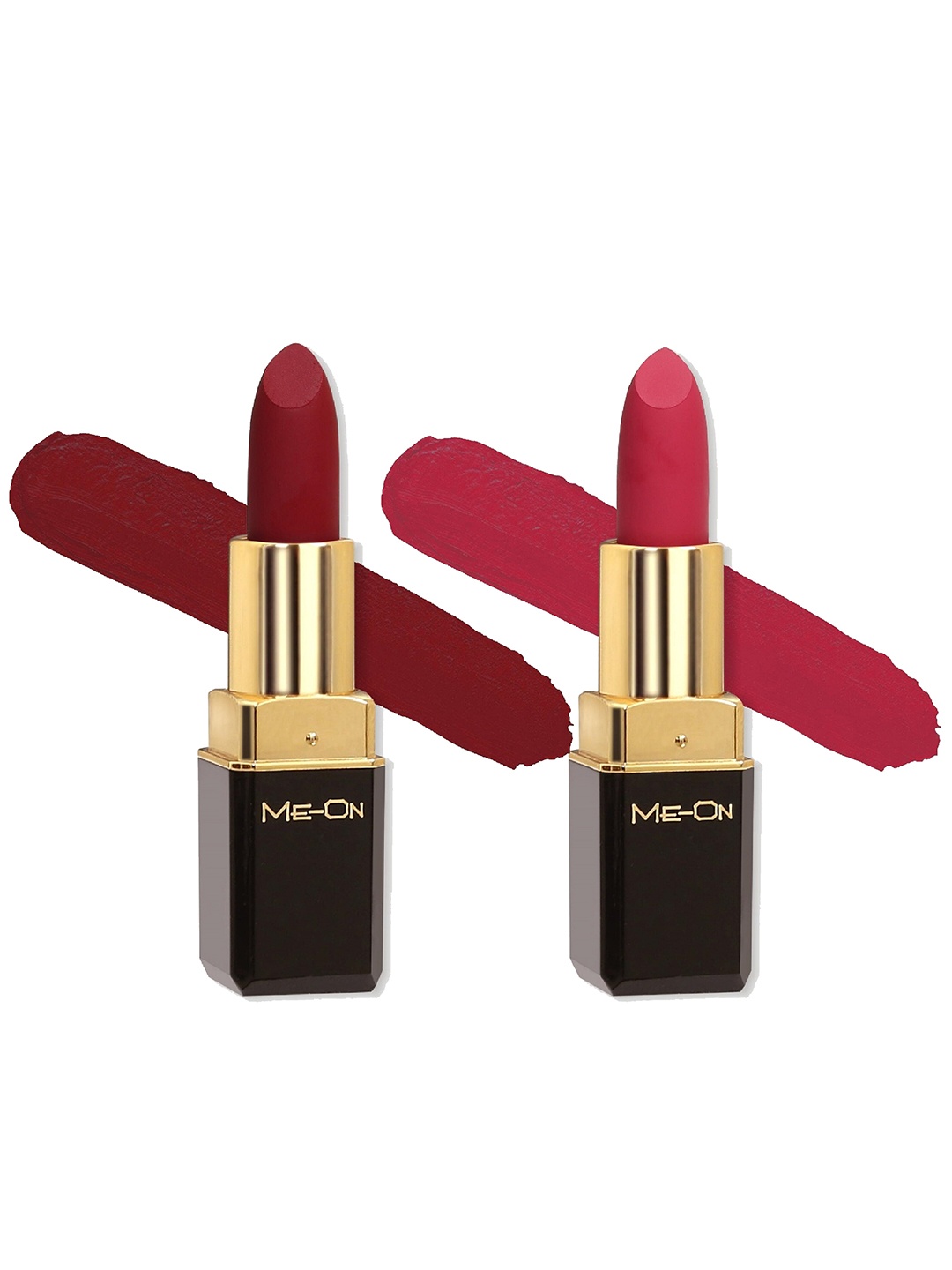 ME-ON Set Of 2 Color Addict 8Hrs Long Lasting HD Matte Lipsticks - Shades 3 & 7, Maroon
ME-ON Set Of 2 Color Addict 8Hrs Long Lasting HD Matte Lipsticks - Shades 3 & 7, Maroon