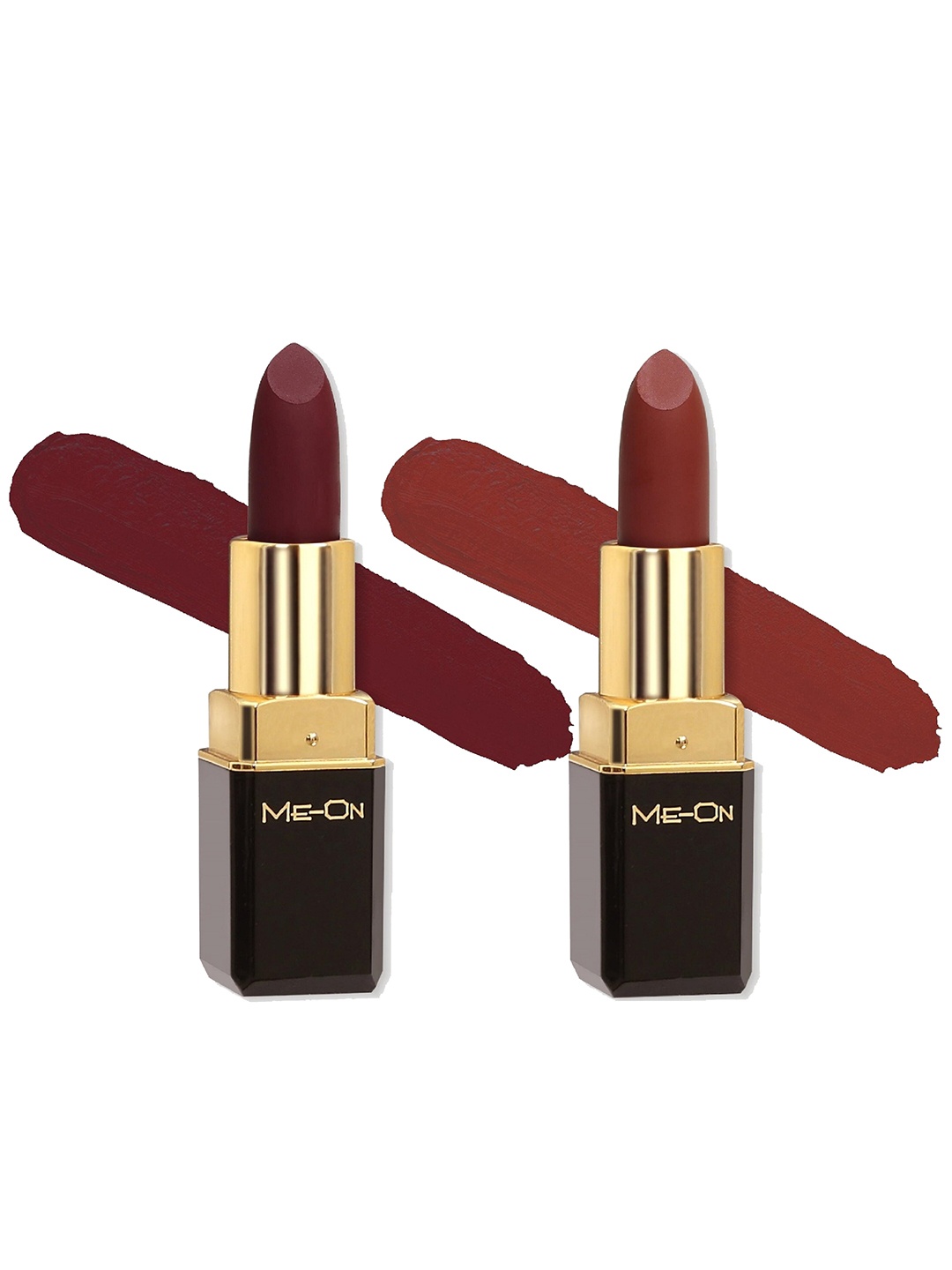 ME-ON Set Of 2 Color Addict 8HR Long-Lasting HD Matte Lipstick - Shades 13 & 15, Maroon
