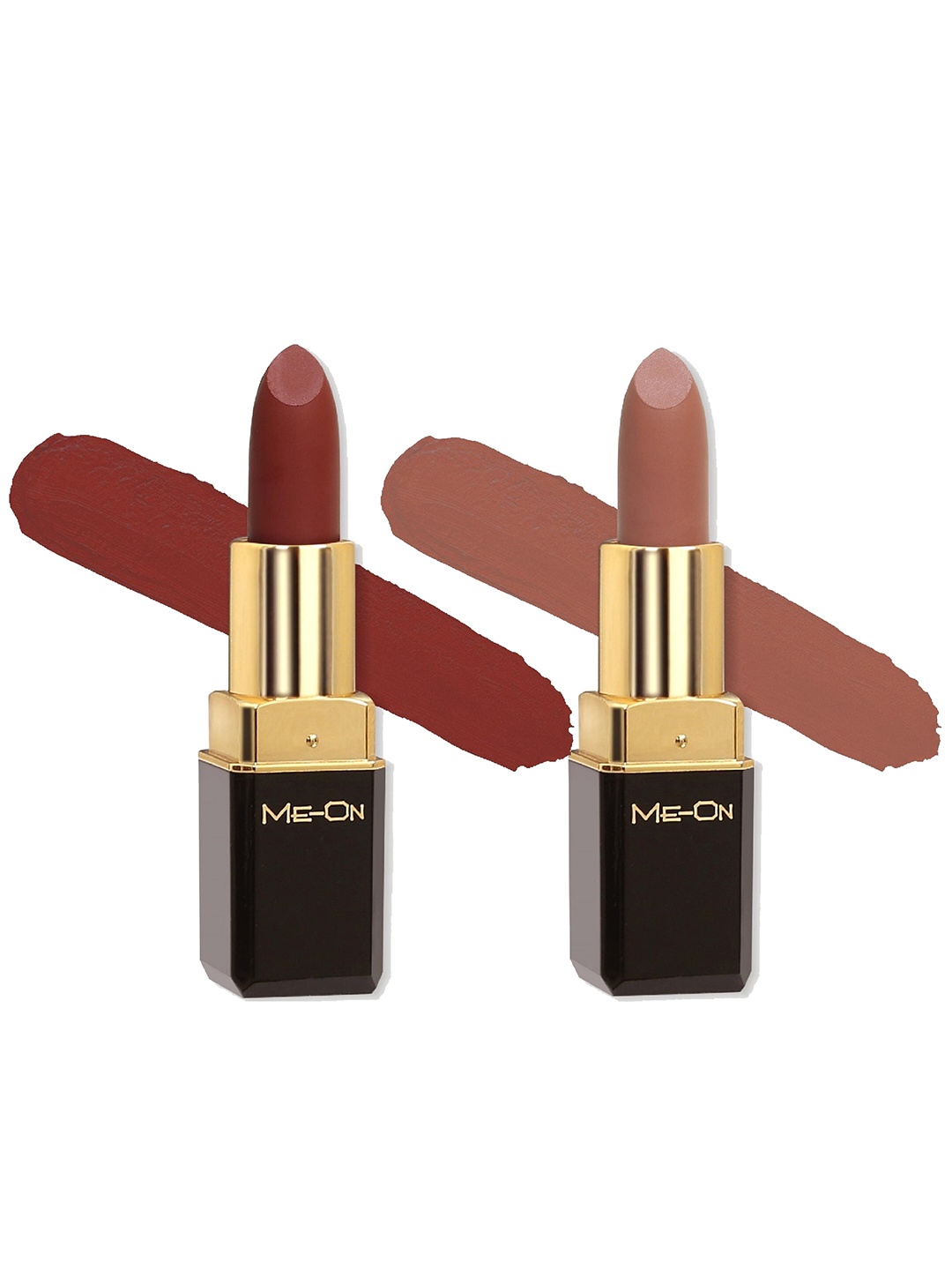 ME-ON Color Addict Set Of 2 Long Lasting HD Matte Lipsticks - Shade 15 & Shade 23, Brown
ME-ON Color Addict Set Of 2 Long Lasting HD Matte Lipsticks - Shade 15 & Shade 23, Brown