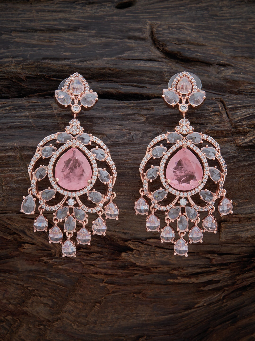 Kushal's Fashion Jewellery Rose Gold-Plated Teardrop Shaped Cubic Zirconia Drop Earrings, Pink
Kushal's Fashion Jewellery Rose Gold-Plated Teardrop Shaped Cubic Zirconia Drop Earrings, Pink