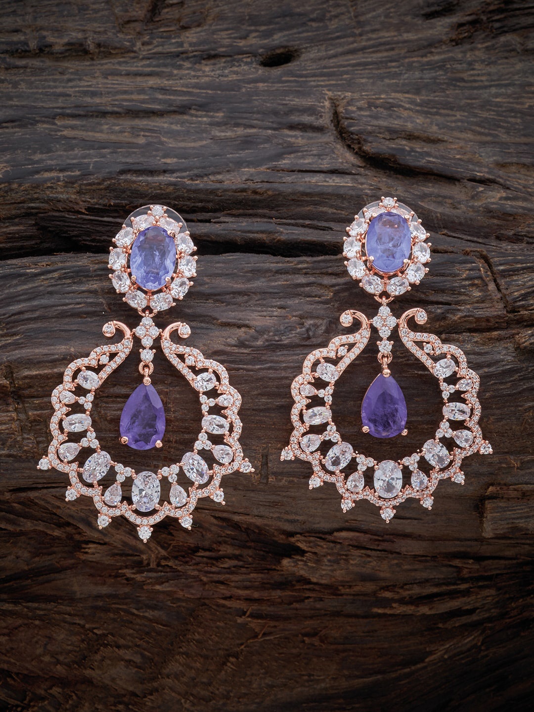 Kushal's Fashion Jewellery Rose Gold Plated Contemporary CZ Studded Chandbalis Earrings
Kushal's Fashion Jewellery Rose Gold Plated Contemporary CZ Studded Chandbalis Earrings