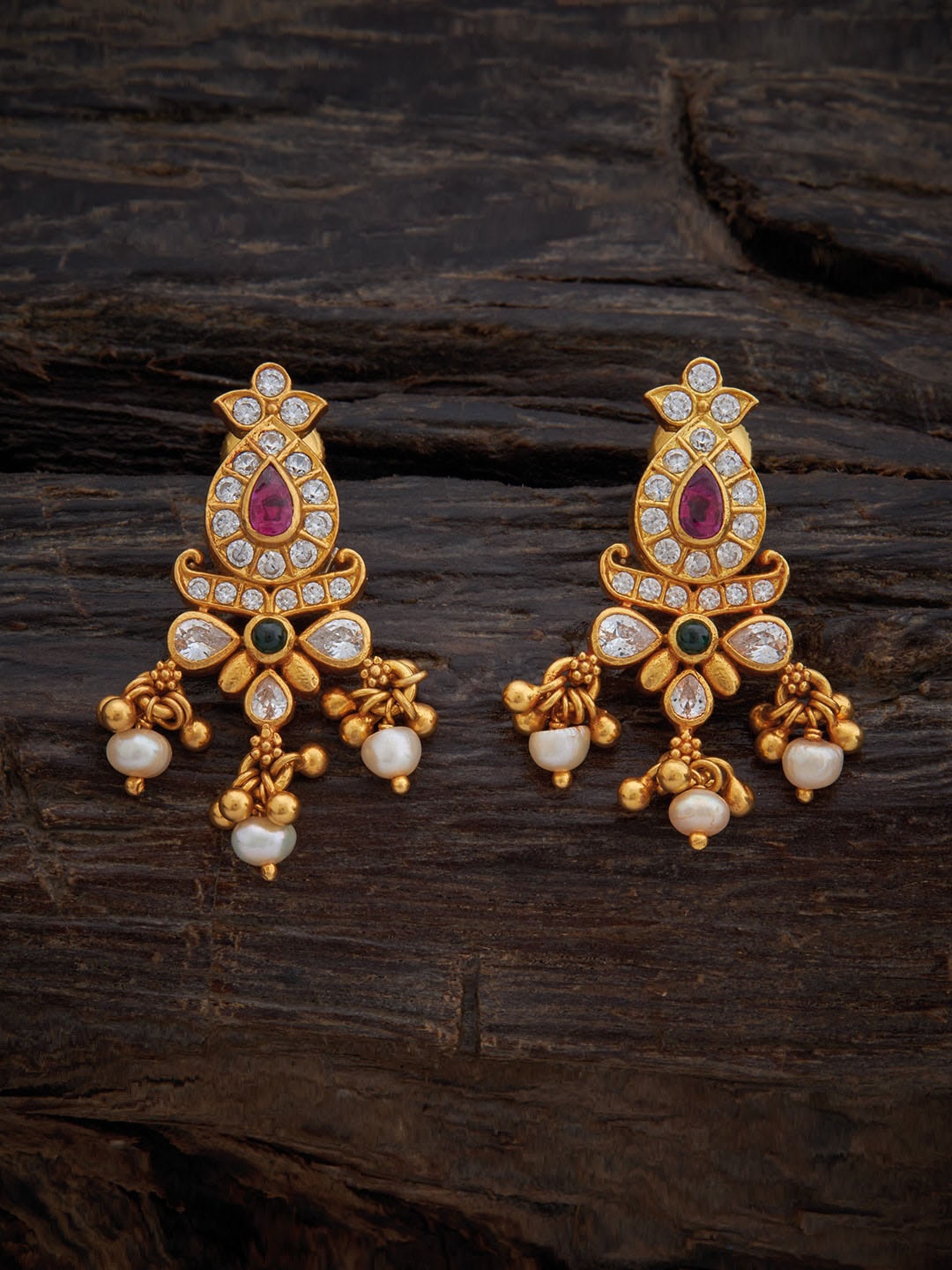 Kushal's Fashion Jewellery 92.5 Pure Silver & Gold-Plated Antique Floral Drop Earrings, White
Kushal's Fashion Jewellery 92.5 Pure Silver & Gold-Plated Antique Floral Drop Earrings, White