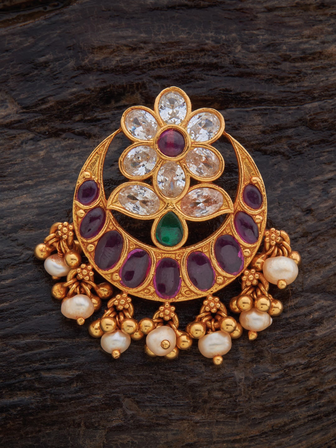 Kushal's Fashion Jewellery 92.5 Pure Silver Gold-Plated Stone Studded & Beaded Antique Pendant
Kushal's Fashion Jewellery 92.5 Pure Silver Gold-Plated Stone Studded & Beaded Antique Pendant