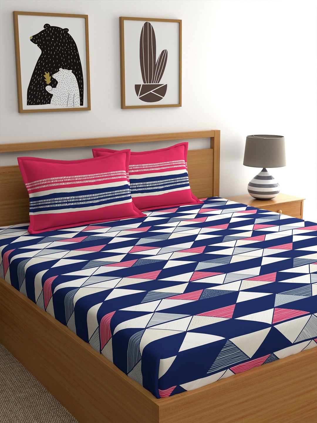Home Ecstasy Red & Blue Printed 140 TC Queen Cotton Bedsheet with 2 Pillow Covers
Home Ecstasy Red & Blue Printed 140 TC Queen Cotton Bedsheet with 2 Pillow Covers