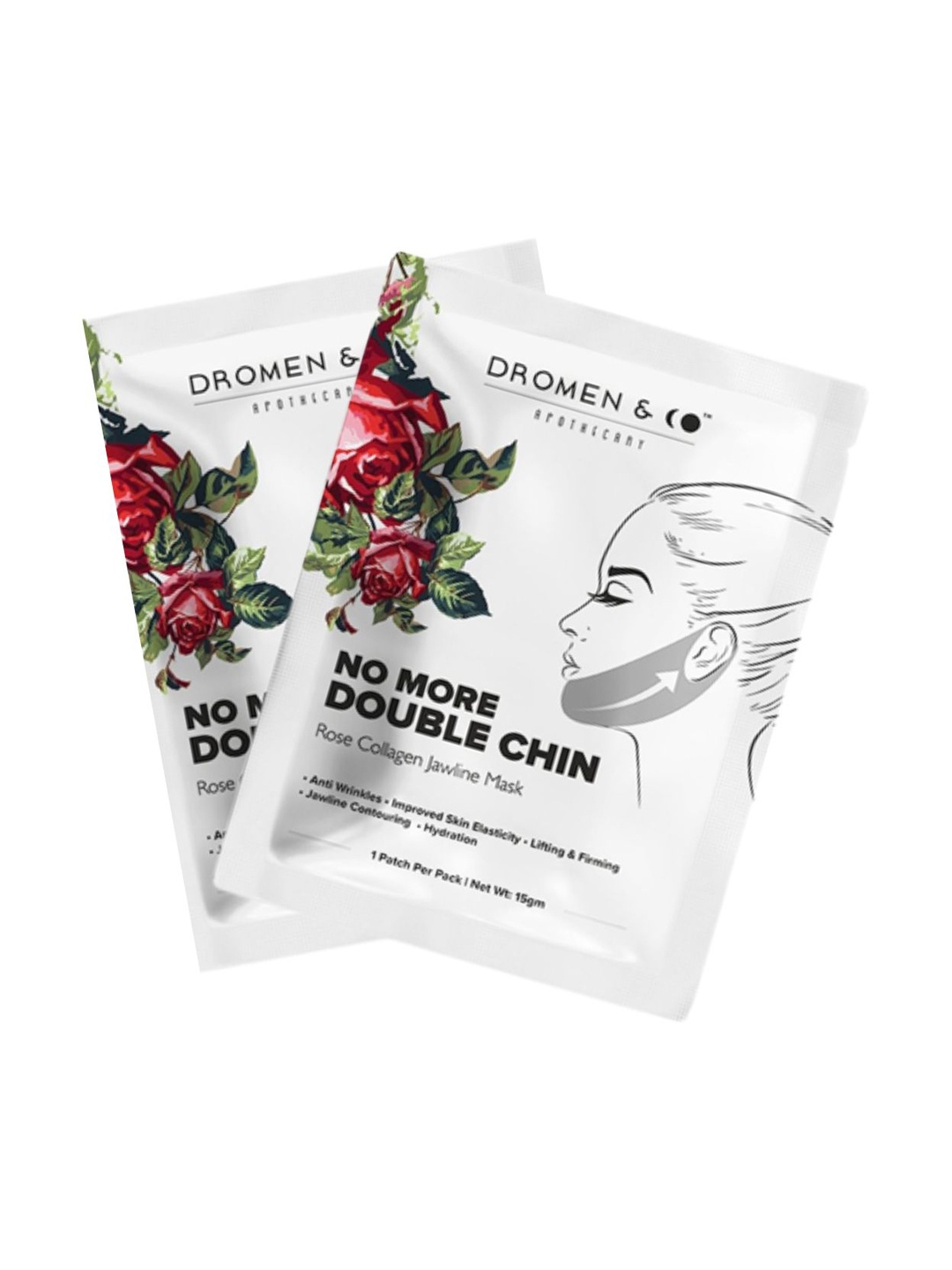 DROMEN & CO Set Of 2 Rose Collagen V-Shaped Jawline Slimming Mask for Double Chin-15g each, Off white
DROMEN & CO Set Of 2 Rose Collagen V-Shaped Jawline Slimming Mask for Double Chin-15g each, Off white