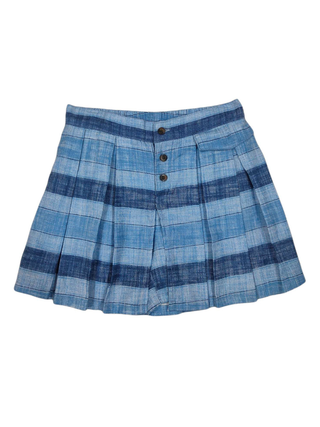 Gini and Jony Girls Striped Regular Shorts, Blue 
Gini and Jony Girls Striped Regular Shorts, Blue
