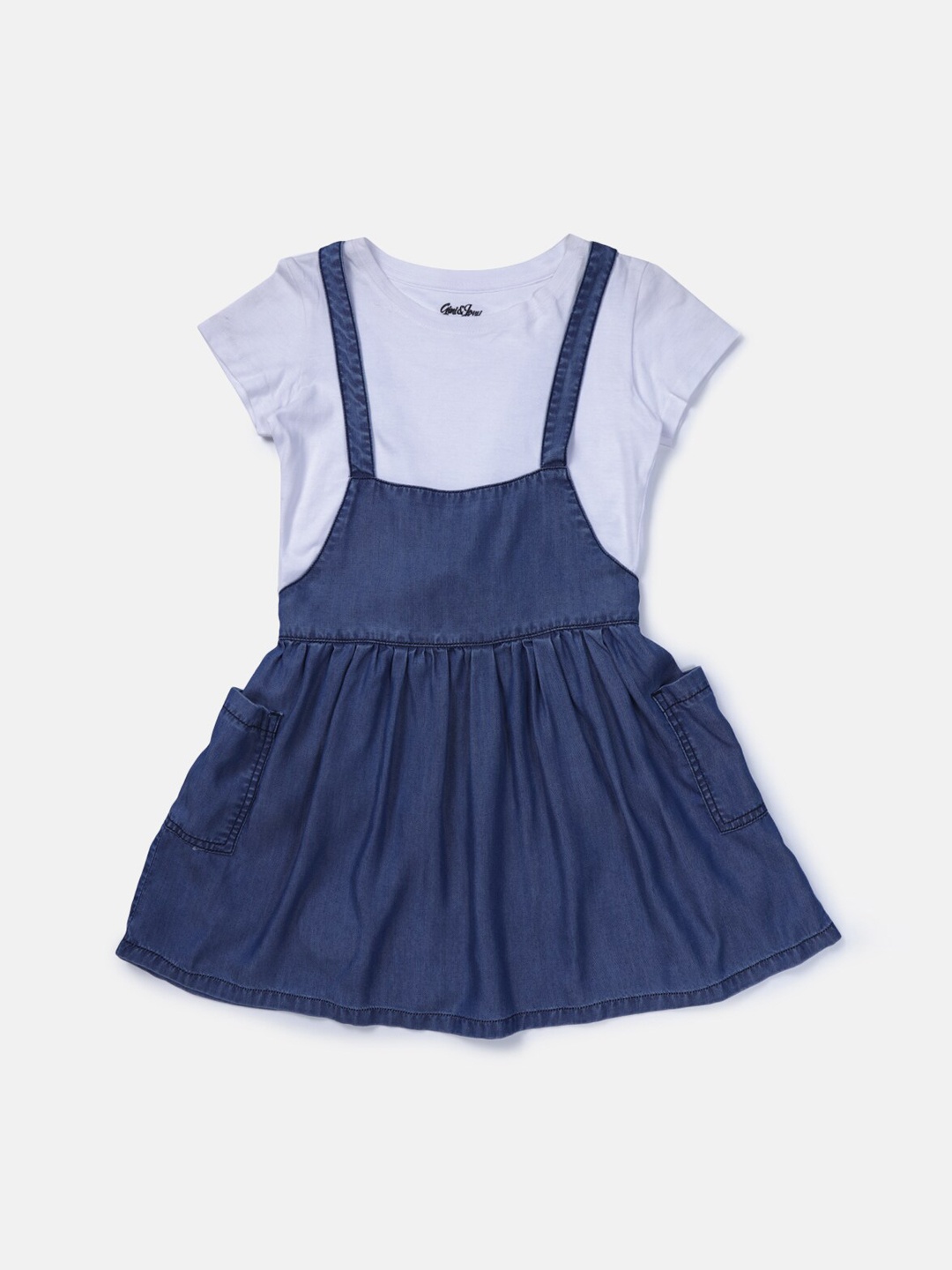 Gini and Jony Girls T-shirt with Skirt, Navy blue