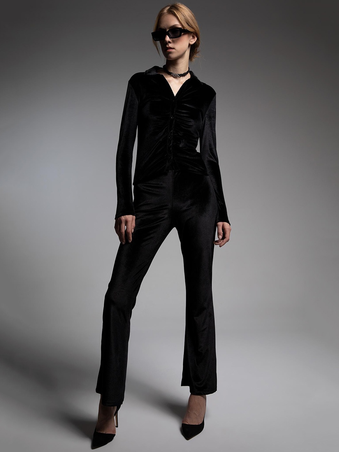 DeFacto Women Regular Fit Trousers, Black
