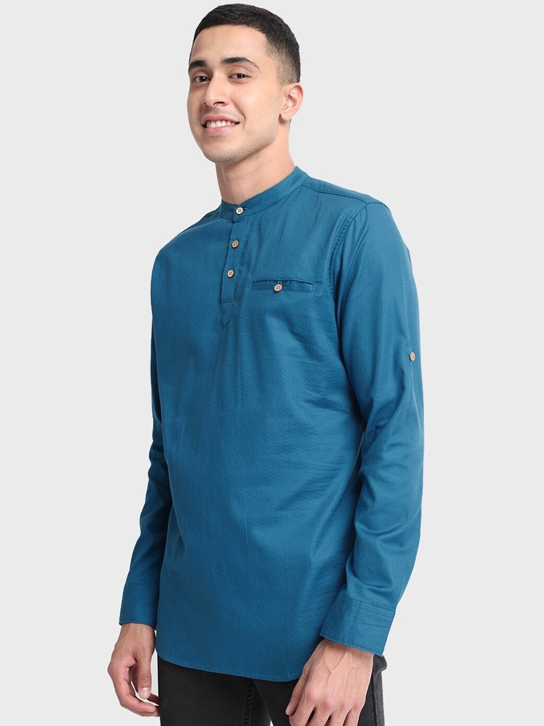 Bewakoof Plus Men Blue Kurta