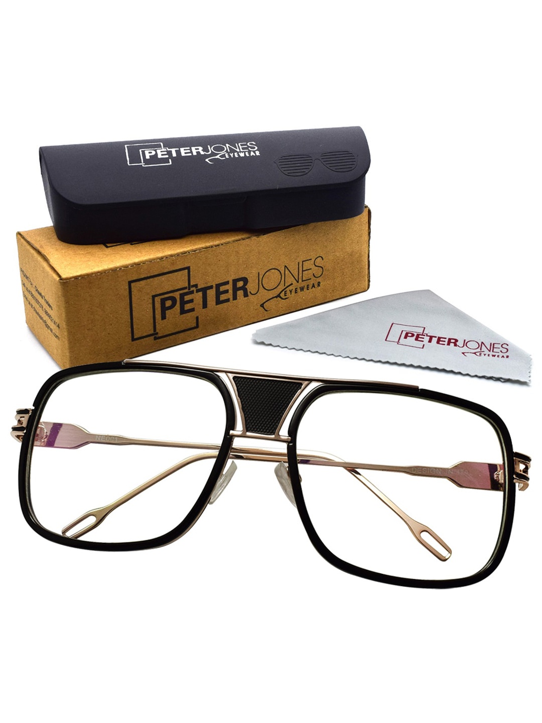 Peter Jones Eyewear Unisex Clear Lens Aviator Sunglasses with UV Protected Lens, Transparent
Peter Jones Eyewear Unisex Clear Lens Aviator Sunglasses with UV Protected Lens, Transparent