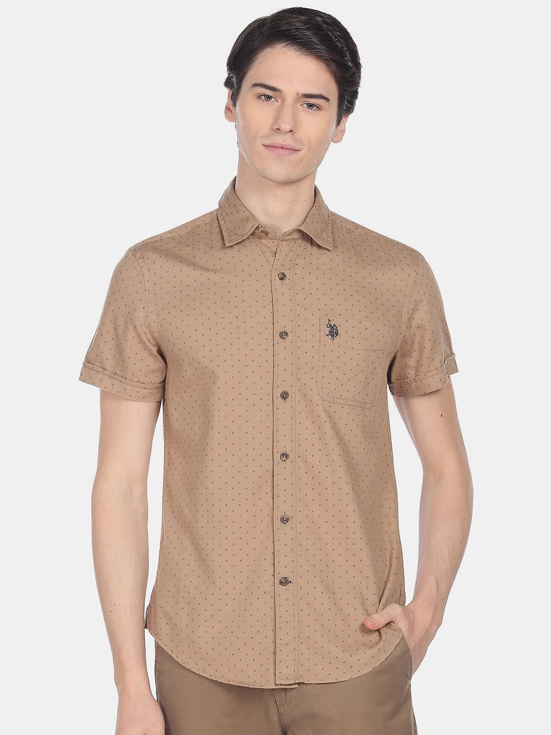 U.S. Polo Assn. Denim Co. Men Slim Fit Graphic Printed Casual Pure Cotton Shirt, Brown
U.S. Polo Assn. Denim Co. Men Slim Fit Graphic Printed Casual Pure Cotton Shirt, Brown